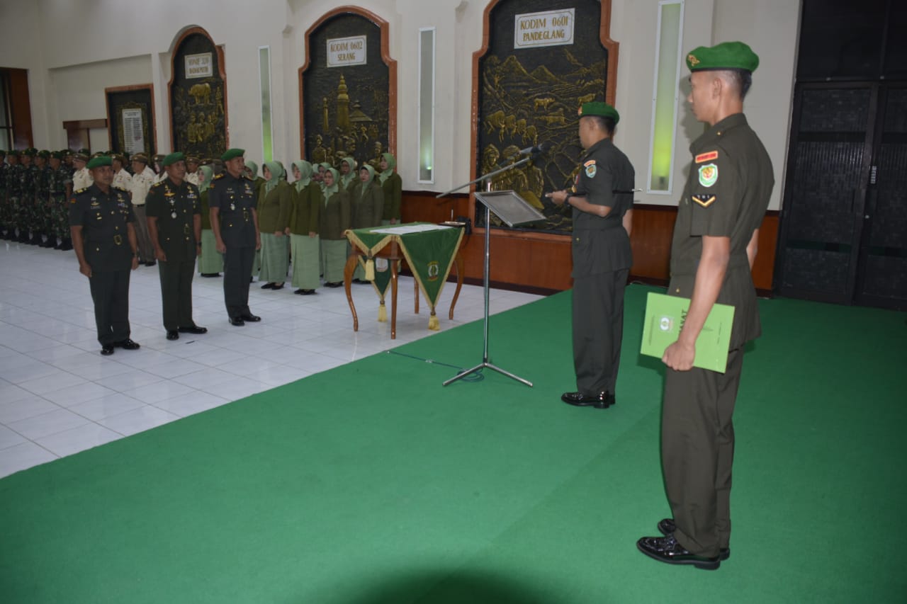 Serah Terima Jabatan Di Lingkungan Makorem 064/MY Berlangsung Lancar