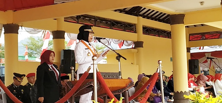 Pimpin Upacara HUT RI ke-74, Bupati Serang Fokus Tekan Moral Generasi Muda