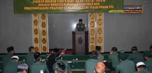 Danrem 064/MY : Peringatan Tahun Baru 1441 H, Sebagai Momentum Peningkatan Iman dan Taqwa