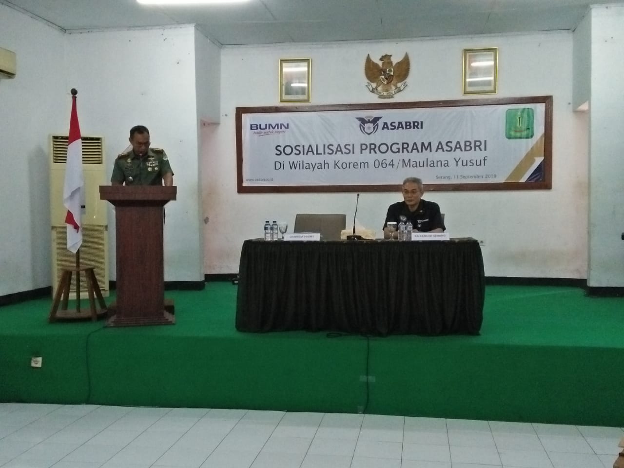 Asabri Sosialisasi Program Di Korem 064 Maulana Yusuf