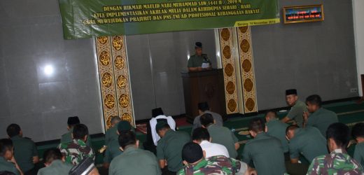 Korem 064/MY Peringati Peringatan Maulid Nabi Muhammad SAW 1441 H