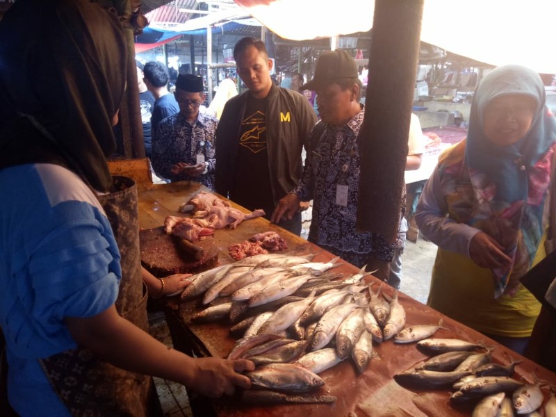 Jelang Nataru 2020, Tim Satgas Pangan Polres Serang Sidak Pasar Tradisional