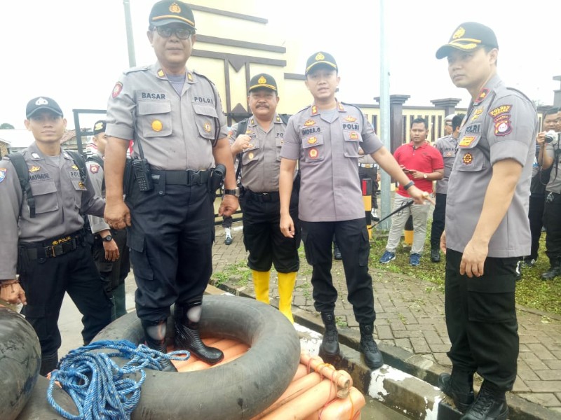 Polres Serang Gelar Apel Siaga Bencana