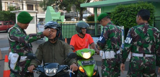 Antisipasi Corona, Korem 064/MY Berlakukan Periksa Suhu Tubuh