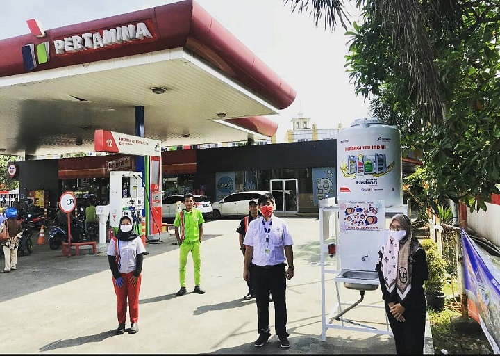 Cegah Penyebaran Corona, Pertamina Lubricants SR III Sediakan Fasilitas Cuci Tangan