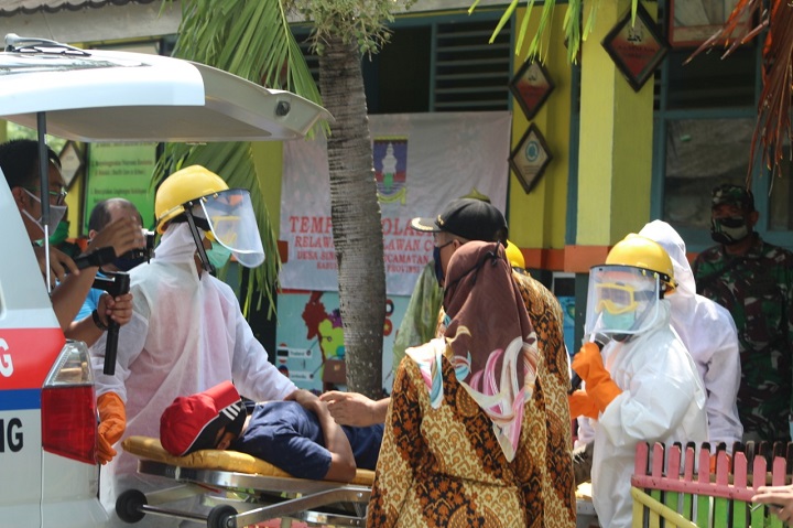 Polres Serang Gelar Simulasi kontijensi KLB Wabah Corona