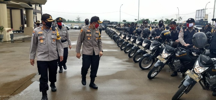 Dirbinmas Polda Banten Kunjungi Mapolres Serang, Cek Seluruh  Kendaraan Personil Bhabinkamtibmas