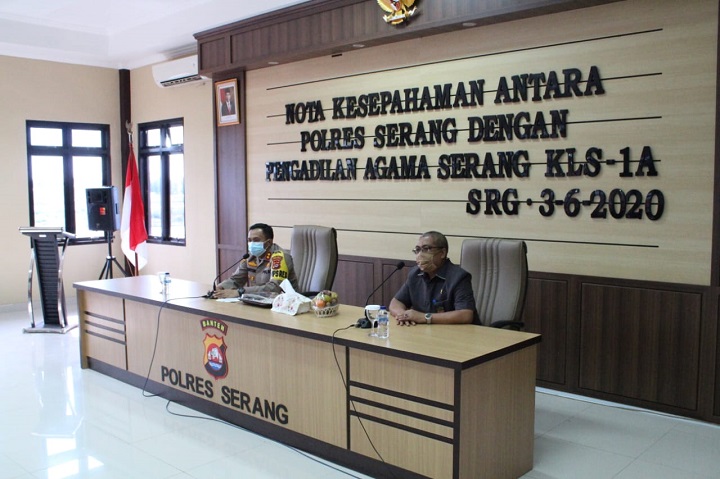 Pengadilan Negeri Agama dan Polres Serang Lakukan MOU Pengajuan Gugatan Perceraian ASN/Anggota Polri