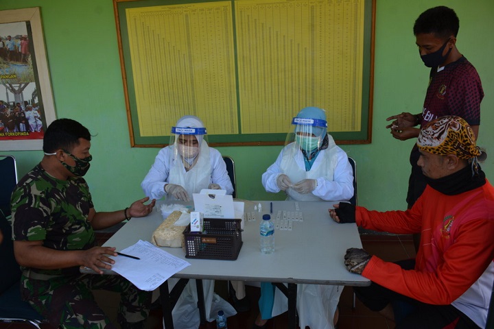 Hari Ini 100 Orang Personel Makorem 064/MY Lakukan Rapid Test Covid-19