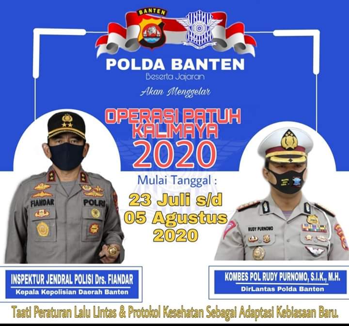 Dirlantas Polda Banten : Ops Kalimaya 2020 Kedepankan Preventif dan Preemtif