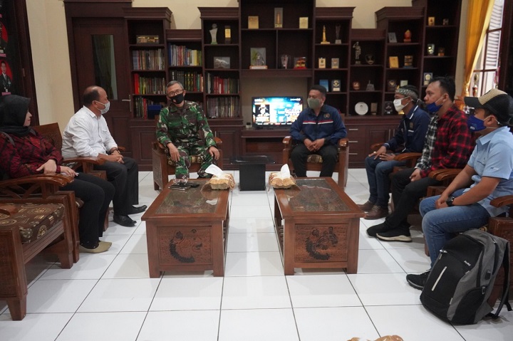 Danrem 064/MY Sambut Kunjungan PWI Banten