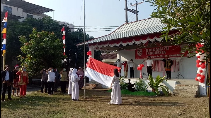 Hari Kemerdekaan RI ke-75, Warga Taman Lopang Indah Gelar Upacara Bendera