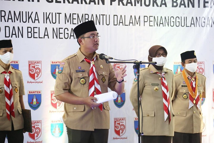 Wagub Andika Minta Gerakan Pramuka di Banten Turut Aktif Tanggulangi Covid-19