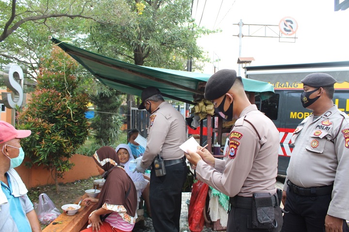 Cegah Penyebaran Covid-19, Polres Serang Bersama Kodim 0602 Gelar Operasi Yustisi