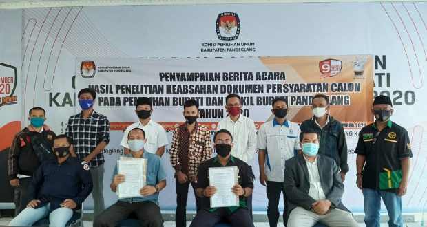 KPU Pandeglang : BAP.HP Bapaslon Intan dan Toat “MS” Persyaratan Calon
