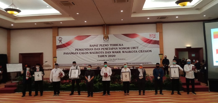 KPU Tetapkan Nomor Urut Paslon Pilkada Kota Cilegon Tahun 2020