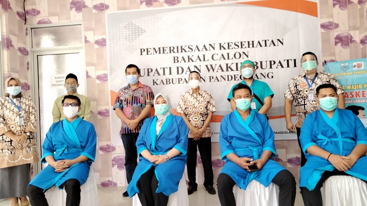 KPU : Dua Bapaslon Pilkada Kabupaten Pandeglang di Nyatakan Sehat dan Negatif Covid-19
