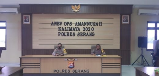 Polres Serang Gelar Rapat Anev Ops Aman Nusa II Kalimaya 2020