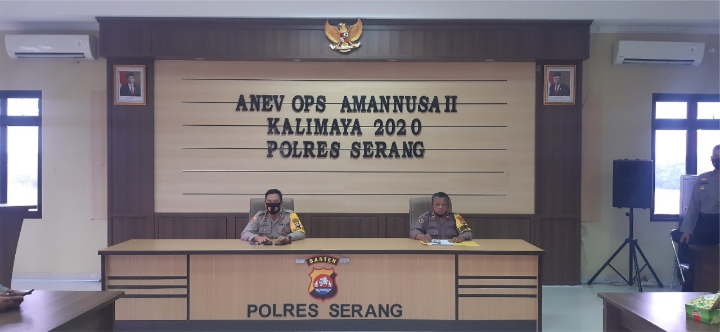 Polres Serang Gelar Rapat Anev Ops Aman Nusa II Kalimaya 2020