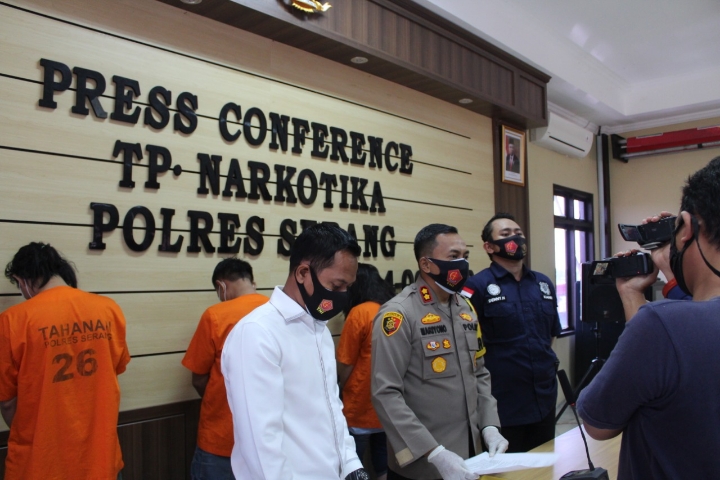 Satresnarkoba Polres Serang Berhasil Ungkap Jaringan Narkoba Lintas Provinsi