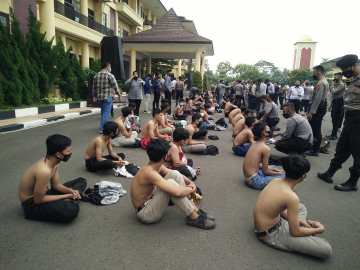 Hendak Ikuti Demo ke Jakarta, Puluhan Pelajar Digiring ke Polda Banten