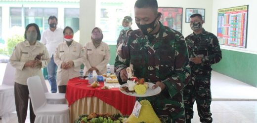 Kodim 0623/Cilegon Gelar Upacara HUT TNI Ke-75 Secara Virtual Sekaligus Pemotongan Tumpeng