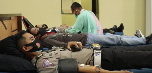 Peringati HUT ke 70 Polairud, Direktorat Polairud Polda Banten dan Polres Serang Gelar Baksos Donor Darah