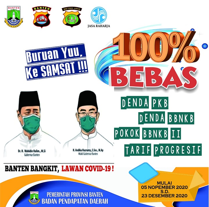 Hore! Pemprov Banten Bebaskan Denda Pajak Kendaraan Bermotor Hingga Akhir Tahun 2020
