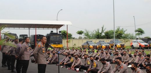 Dalam Rangka Pengamanan di TPS, Polres Serang Gelar Apel Sosialisasi Prokes