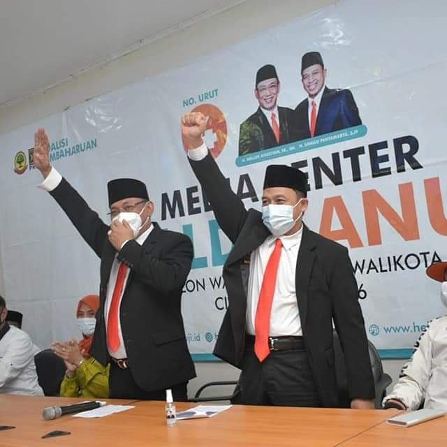 Unggul di Quick Count Pilkada Kota Cilegon, Helldy – Sanuji Gelar Pidato Kemenangan