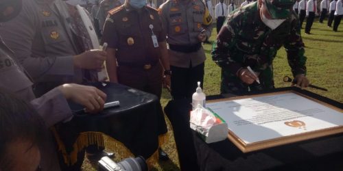 Polres Serang Gelar Deklarasi Pencanangan Zona Integritas Bebas Korupsi Dan Melayani