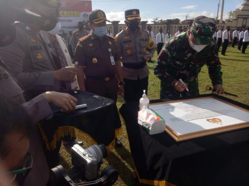 Polres Serang Gelar Deklarasi Pencanangan Zona Integritas Bebas Korupsi Dan Melayani