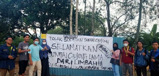 Elemen Mahasiswa Serang Utara Tolak Sodetan Long Storage Ciujung Lama