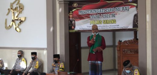 Polres Serang Gelar Peringatan Isra’ Mi’raj 1442H