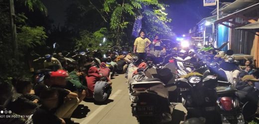 Polsek Cikande Amankan Puluhan Motor Peserta Balap Liar di Jalan Tambak – Carenang