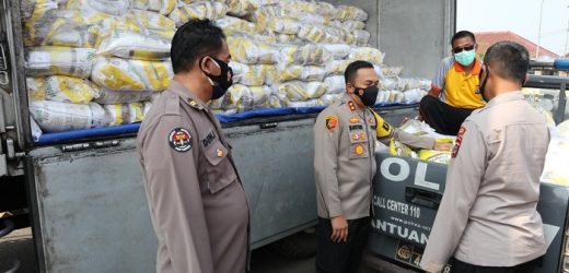 Polres Serang Langsung Distribusikan 30 Ton Beras Bantuan Presiden