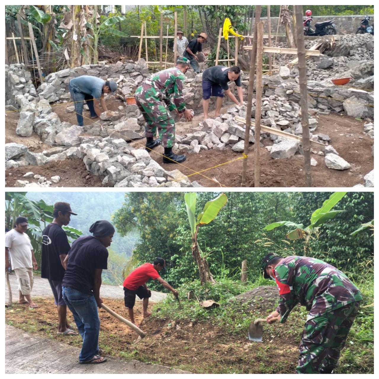 Babinsa Koramil 2303/Pulomerak Melaksanakan Karya Bakti (Karbak) Di kel. Kotabumi dan Kel.Grogol Kota Cilegon