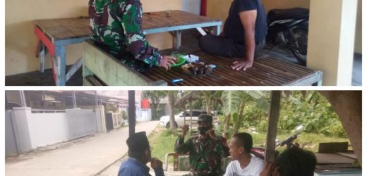 Babinsa Koramil 2304/Anyer Memberi Himbauan Kepada Masyarakat Agar Tetap Mematuhi Protokol Kesehatan