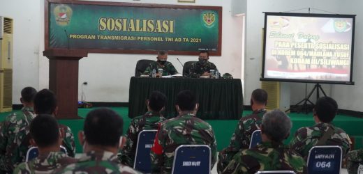 Ditajenad Gelar Sosialisai Transmigrasi di Korem 064/MY