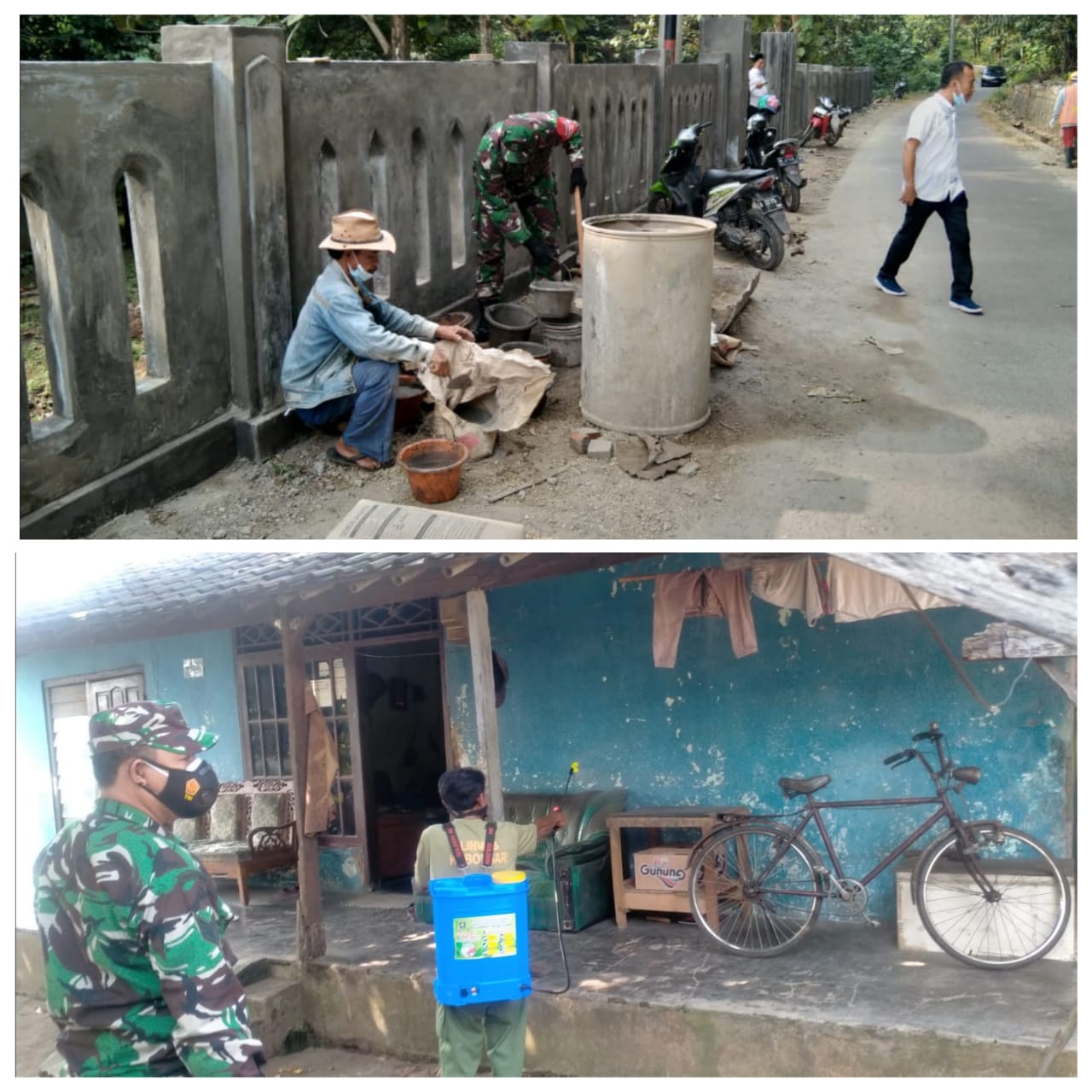 Babinsa 2307/Ciwandan Melakukan Kegiatan Karya Bakti (Karbak) di Kel.Kebonsari dan Kel. Gunungsugih