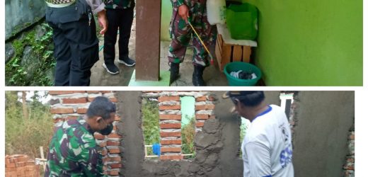 Babinsa 2306/Mancak Melakukan Kegiatan Karya Bakti (Karbak) Des. Batu Kuda dan Des. Balekencana