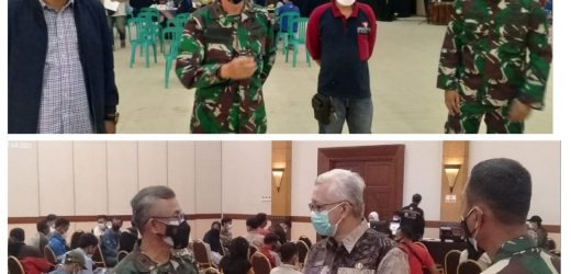 Dandim 0623/Cilegon Dampingi Kunjungan Kerja Danrem 064/MY Tinjau Serbuan Vaksinasi