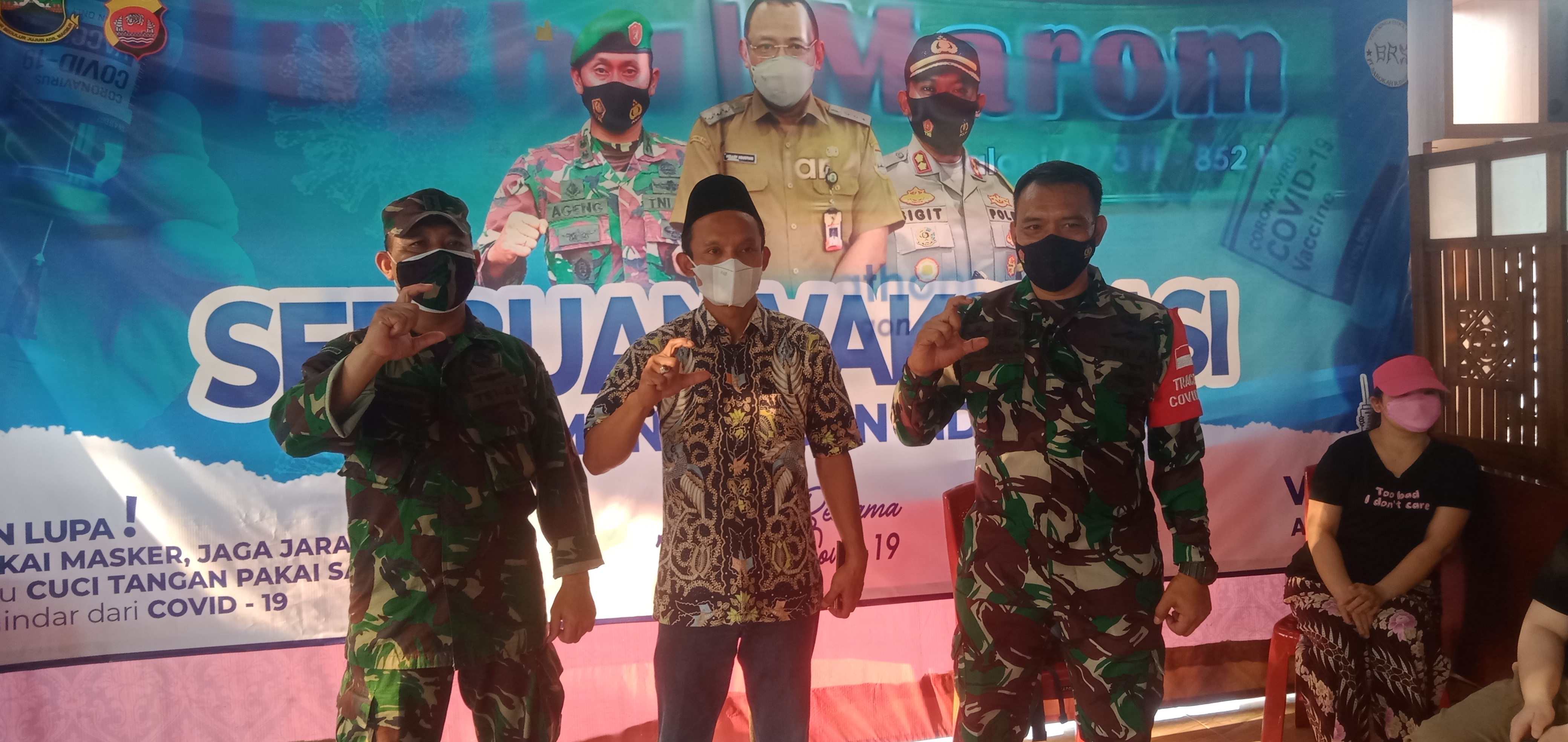 Danramil 2301/Cilegon Bersama PT. Barokah Jaya Sukses Melaksanakan Vaksinasi Di TCI