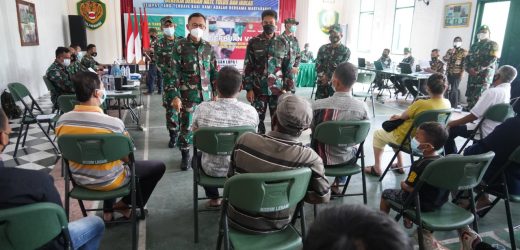 Danrem 064/MY Tinjau Serbuan Vaksinasi Di Kodim 0603/Lebak