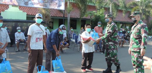 Peduli Warga Terdampak Covid-19, Korem 064/MY Salurkan Bantuan Sembako