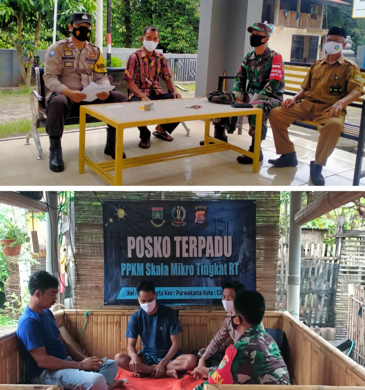 Babinsa Koramil 2303/Pulomerak Melaksanakan Komunikasi Sosial (Komsos) Di kel. Purwakarta dan Kel. Mekarsari Kota Cilegon