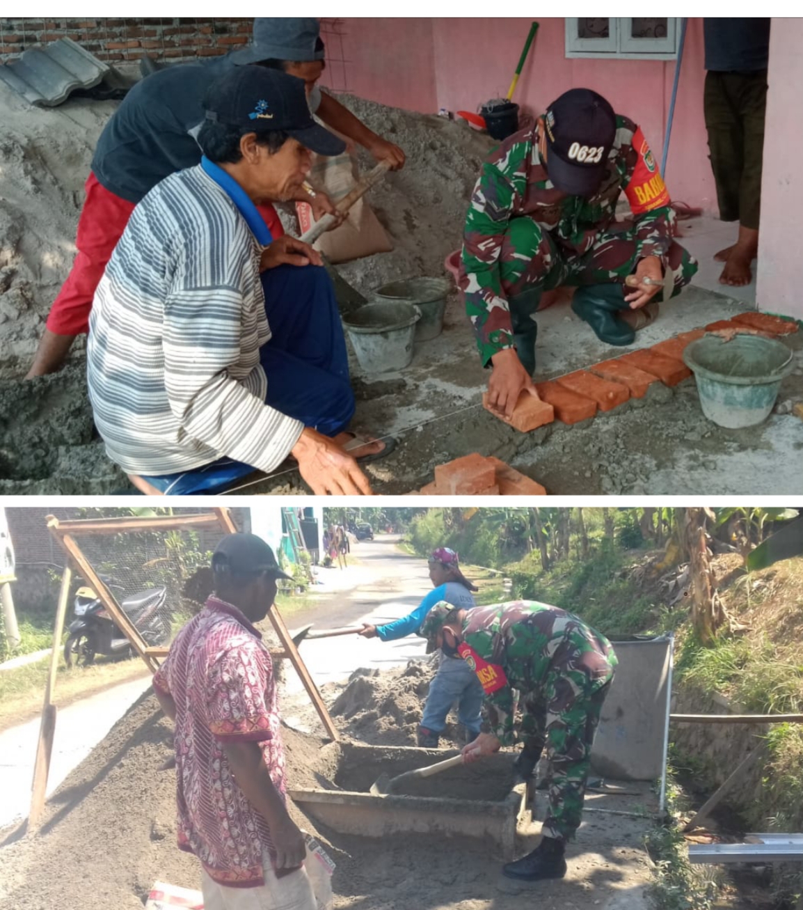 Babinsa Koramil 2303/Pulomerak Melaksanakan Karya Bakti (Karbak) Di kel. Purwakarta dan Kel. Mekarsari Kota Cilegon