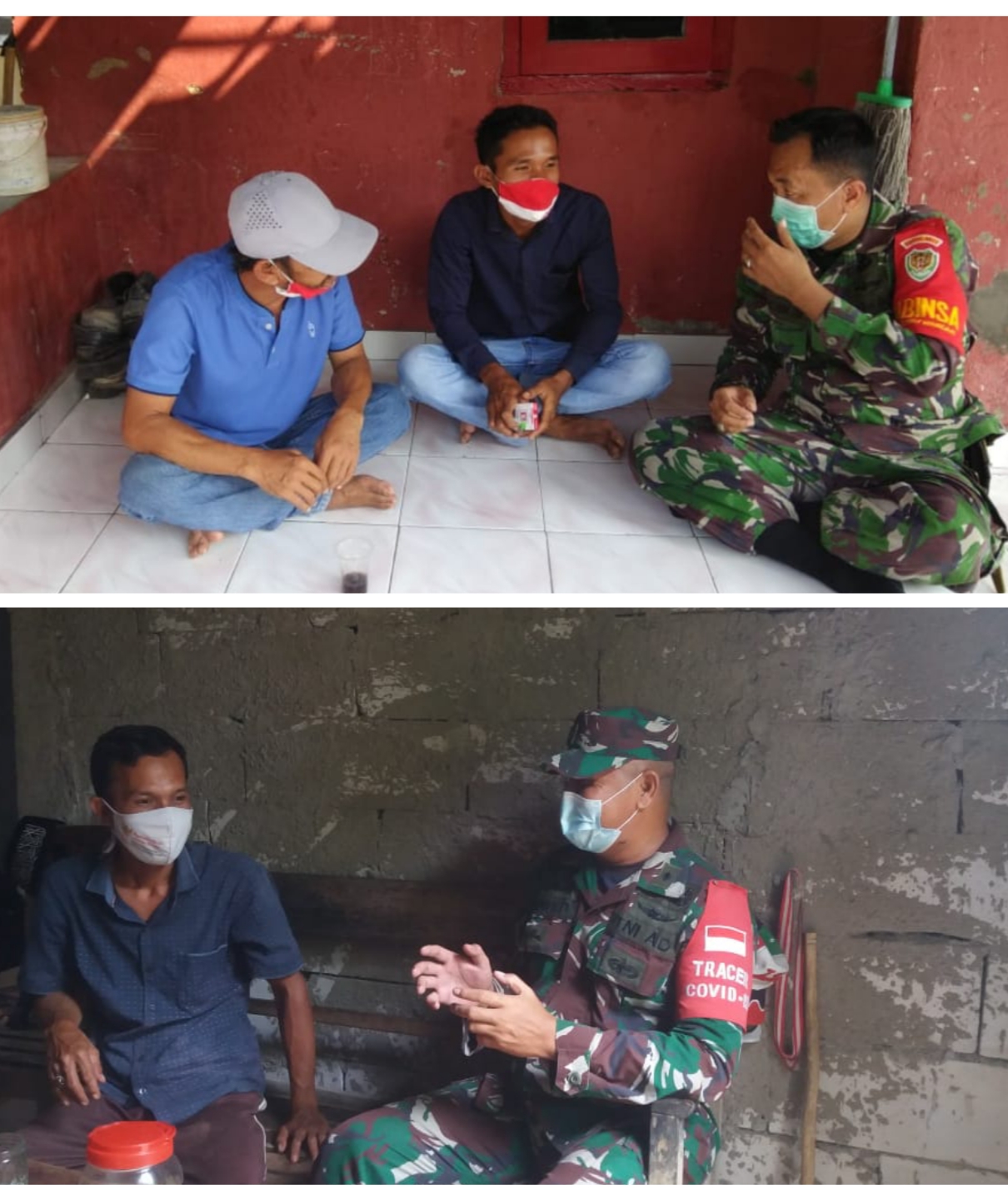 Anggota Babinsa 2306/Mancak Melakukan Kegiatan Karya Bakti (Karbak) Des. Sangiang dan Des. Ciwarna Kec. Mancak