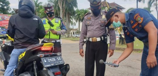 Satlantas Polres Cilegon Gelar Razia Knalpot Racing, Puluhan Motor Terjaring