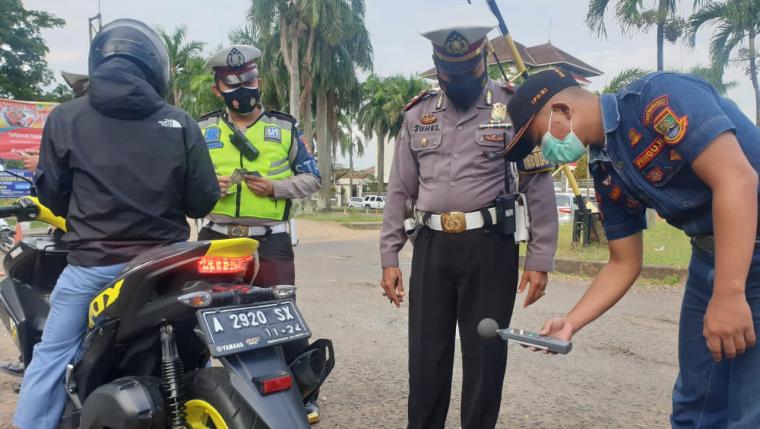 Satlantas Polres Cilegon Gelar Razia Knalpot Racing, Puluhan Motor Terjaring